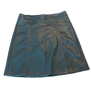 Loft Faux Leather Green Skirt